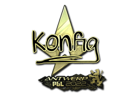 Sticker | k0nfig (Gold) | Antwerp 2022