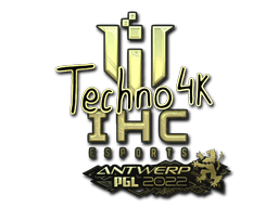 Sticker | Techno4K (Gold) | Antwerp 2022