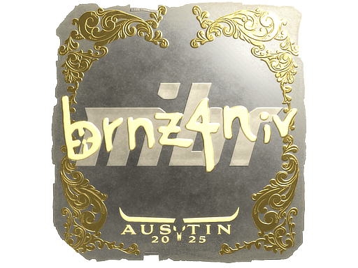 Sticker | brnz4n (Gold) | Austin 2025
