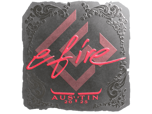 Sticker | efire (Foil) | Austin 2025