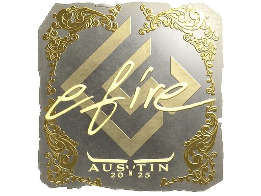 Sticker | efire (Gold) | Austin 2025