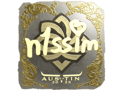Sticker | n1ssim (Gold) | Austin 2025