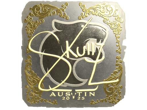 Sticker | skullz (Gold) | Austin 2025