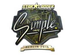 Sticker | s1mple (Gold) | Berlin 2019