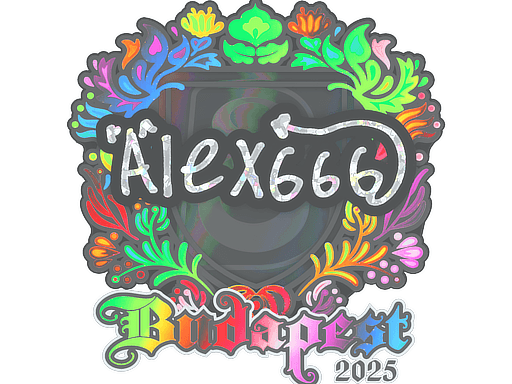 Sticker | alex666 (Holo) | Budapest 2025