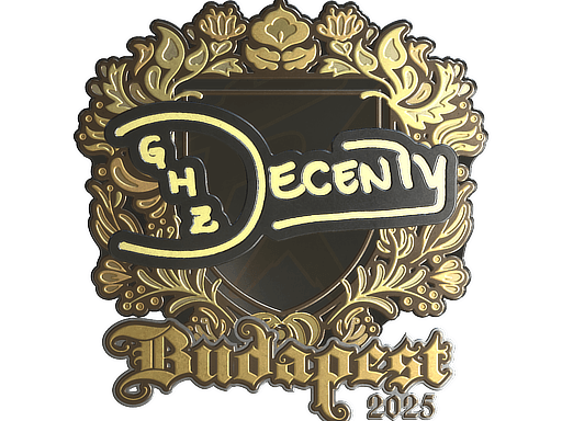 Sticker | decenty (Gold) | Budapest 2025