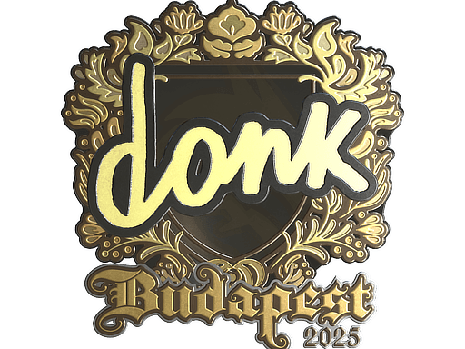 Sticker | donk (Gold) | Budapest 2025