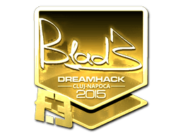 Sticker | B1ad3 (Gold) | Cluj-Napoca 2015