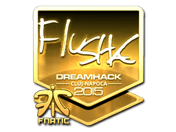 Sticker | flusha (Gold) | Cluj-Napoca 2015