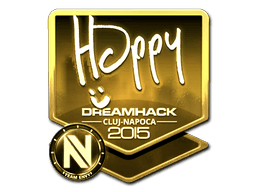 Sticker | Happy (Gold) | Cluj-Napoca 2015