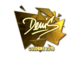 Sticker | denis (Gold) | Cologne 2016