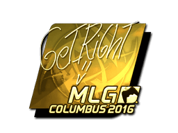 Sticker | GeT_RiGhT (Gold) | MLG Columbus 2016
