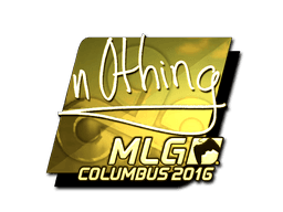 Sticker | n0thing (Gold) | MLG Columbus 2016