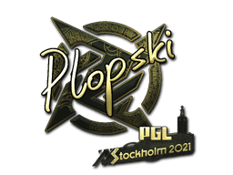 Sticker | Plopski (Gold) | Stockholm 2021