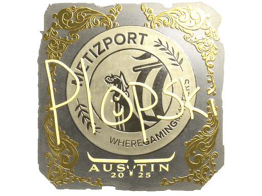Sticker | Plopski (Gold) | Austin 2025