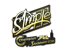 Sticker | s1mple (Gold) | London 2018